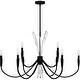 preview thumbnail 2 of 7, Cecily 9-Light Matte Black Chandelier