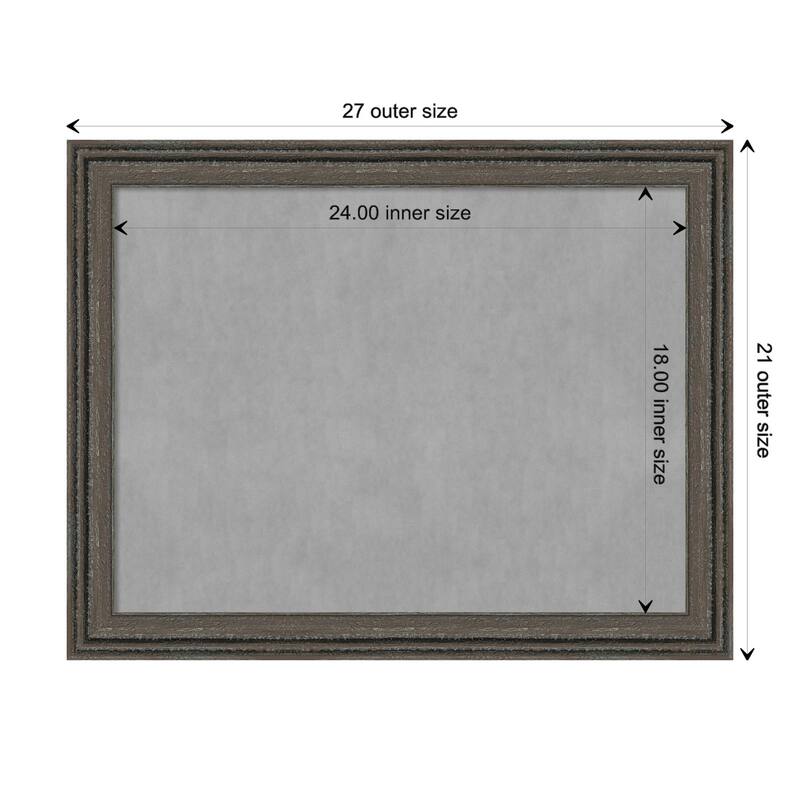 Amanti Art Upcycled Brown Grey Framed Magnetic Board - Board Size 24x18