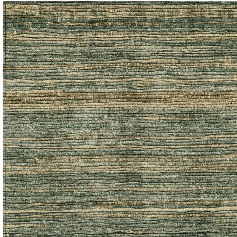 HomeRoots Striped Transitional Rectangle Outdoor Rug