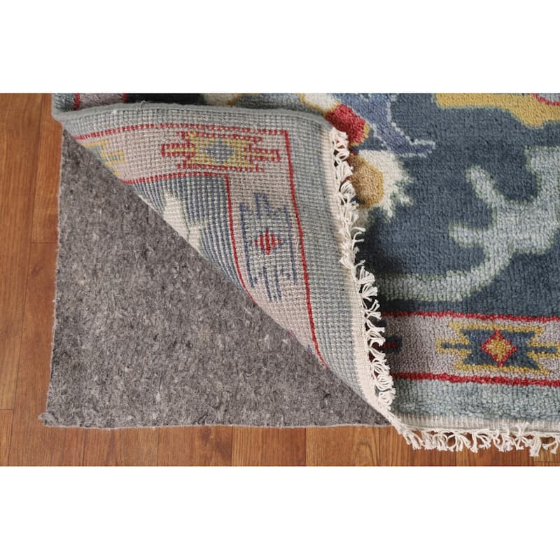 Indian Oushak Oriental Area Rug Hand-Knotted Wool Carpet - 8'2"x 9'9"