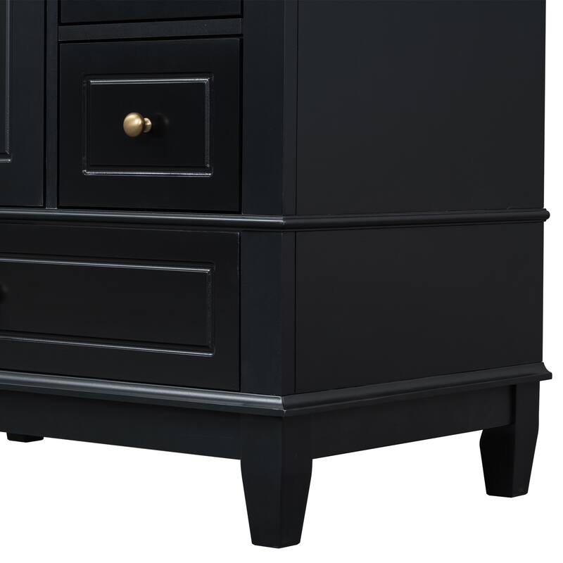 30" Bathroom Vanity with Sink,with Shelf and Three Drawers