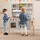 preview thumbnail 9 of 18, Wooden Pretend Play Kitchen Set for Toddlers - 28"L x 12"W x 35.5"H