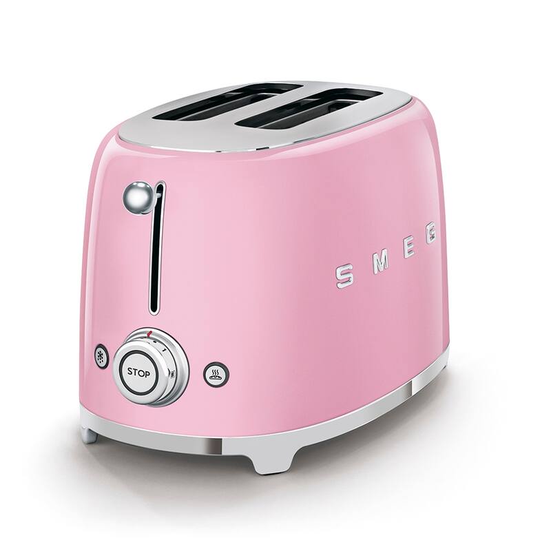 Smeg 50's Retro Style Aesthetic 2 Slice Toaster Pink