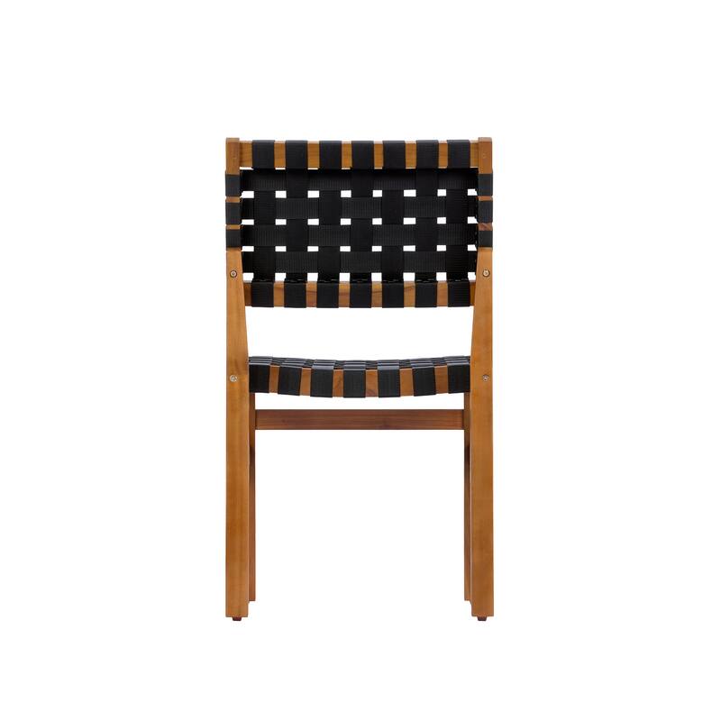 Christopher Knight Home - Acacia Solid Wood Outdoor Patio Side Chairs with Rope (Set of 2)