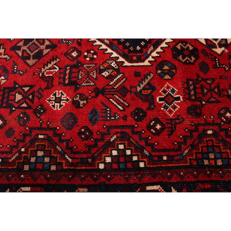 ECARPETGALLERY Hand-knotted Melis Vintage Red Wool Rug - 4'11 x 7'0