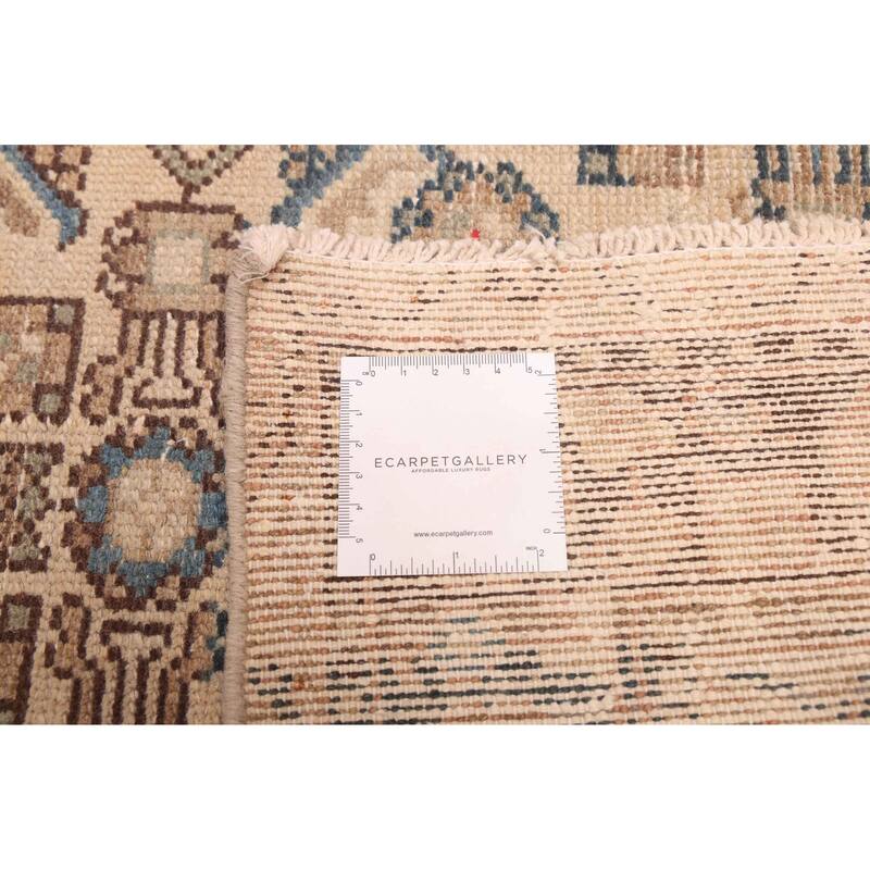 ECARPETGALLERY Hand-knotted Antalya Vintage Beige Wool Rug - 4'4 x 6'9