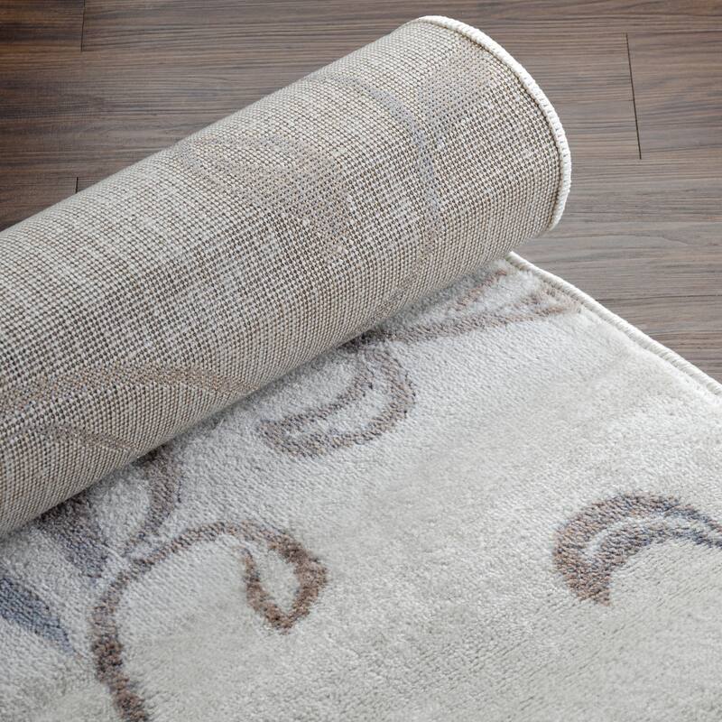 Superior Floral Vine Modern Indoor Area Rug or Runner