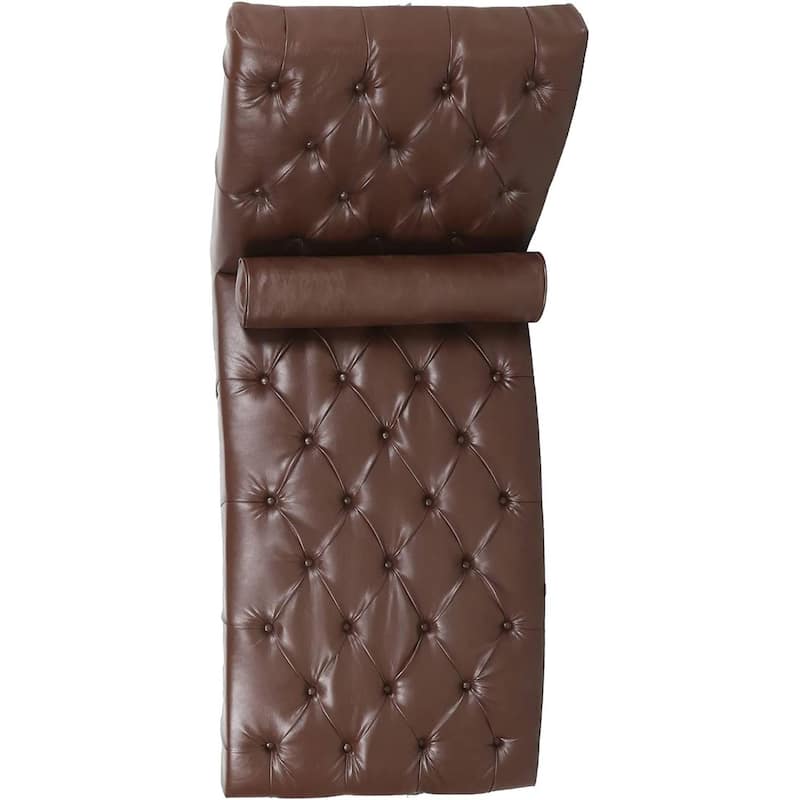 PU Leather Chaise Lounge Chair with Tufted Back - 60.24" L x 25.39"W x 32.28"H
