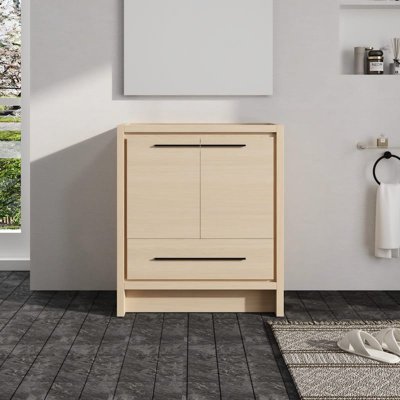 Malwee 24"/30"/36"/48"/60" Bathroom Vanity Without Sink, FreeStanding Vanity Cabinet with Soft Close Door and Drawer - 29.1"×18.0"×33.7"