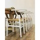 2xhome Set of 2 White Modern Wood Dining Chair with Y Back Arm Armchair Hemp Seat For Home Restaurant Office