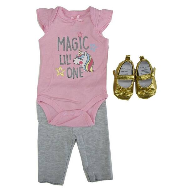 Shop Weeplay Baby Girls Pink Magic Lil One Bodysuit Pants Shoes Outfit Overstock 28296417