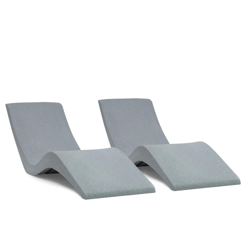 Aqua Outdoors In-Pool Chaise Lounge - Set of 2 - Gray Granite