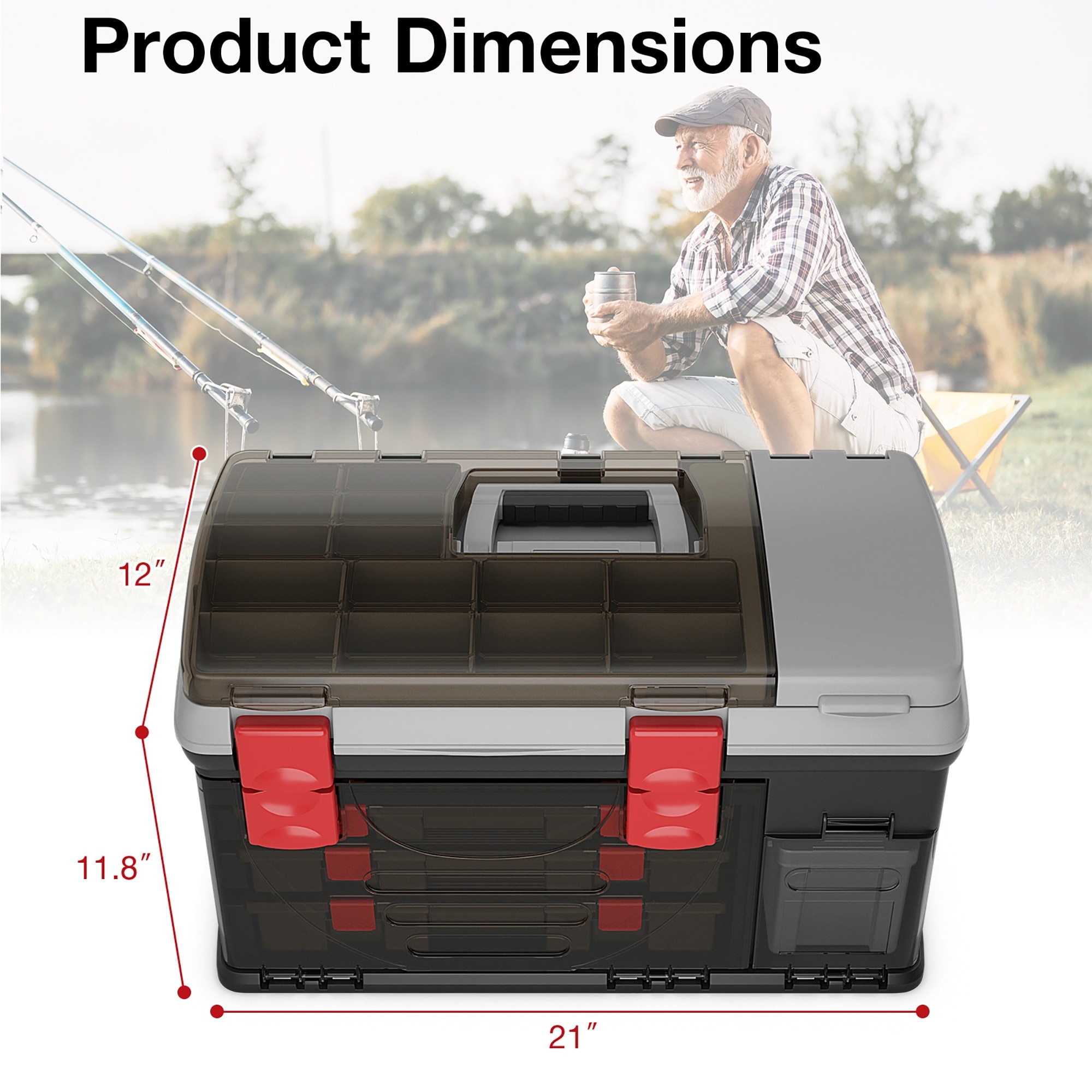 hobby tackle box Hobie Small Plano which is sealed behind a clear acrylic door Project Box | Hobby Lobby