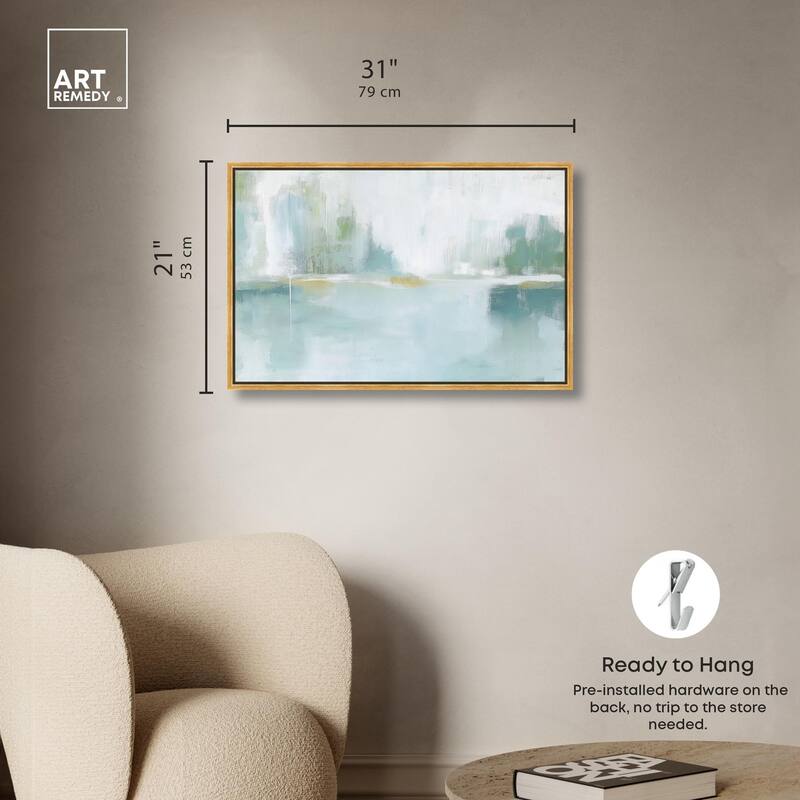 Mirrored Aqua Dream I Canvas by Art Remedy