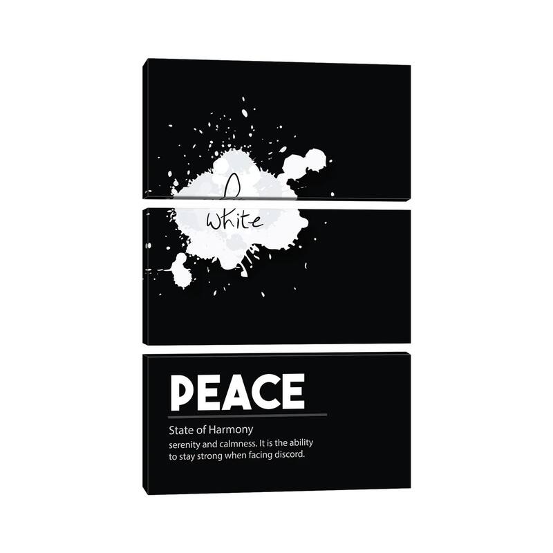 iCanvas "Peace Definition" by Nordic Print Studio 3-Piece Canvas Wall Art Set