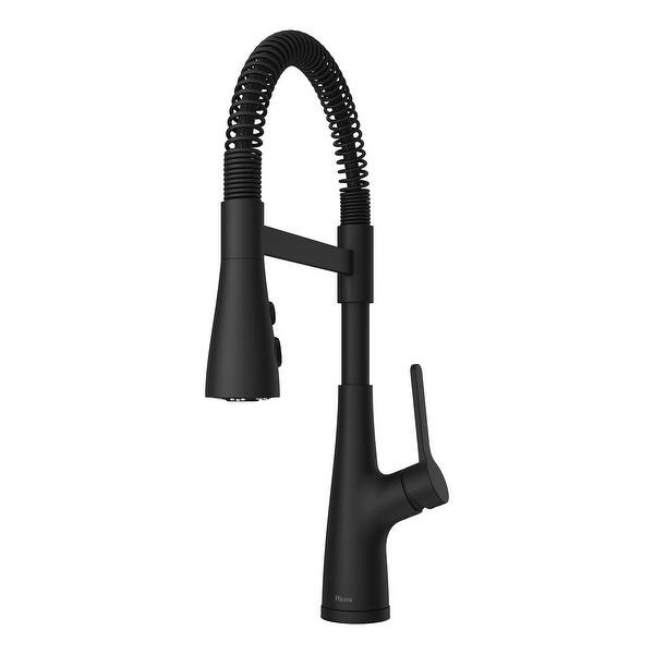 slide 1 of 1, Pfister Neera Pull-Down Kitchen Faucet Matte Black (LG529-NECB)