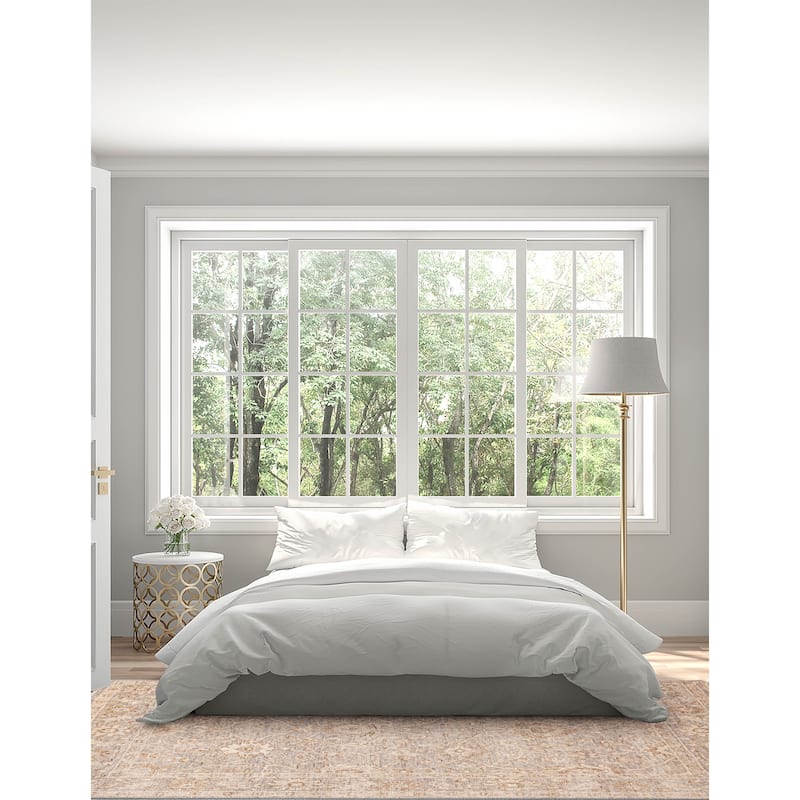 ECARPETGALLERY Hand-knotted Finest Oushak Grey Wool Rug - 7'8 x 9'8