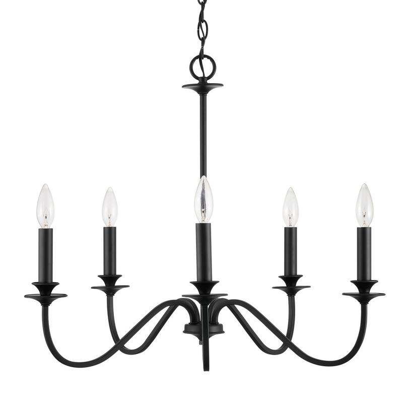 Bellevue CACH61310 5 Light 26" Wide Candle Style Chandelier - Matte Black