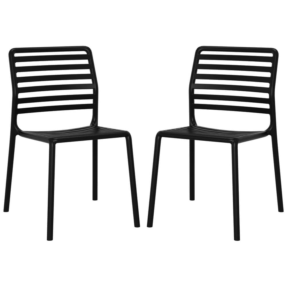 Frond and Form Outdoor Stacking Dining Side Chair (Set of 2)