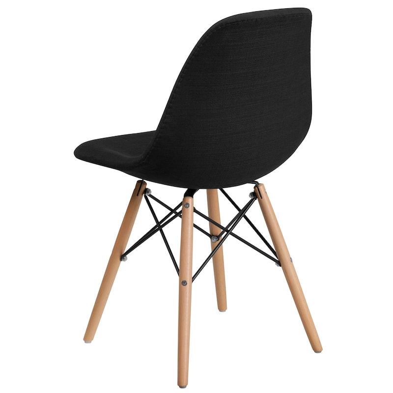 2 Pack Elon Series Fabric Chair with Wooden Legs
