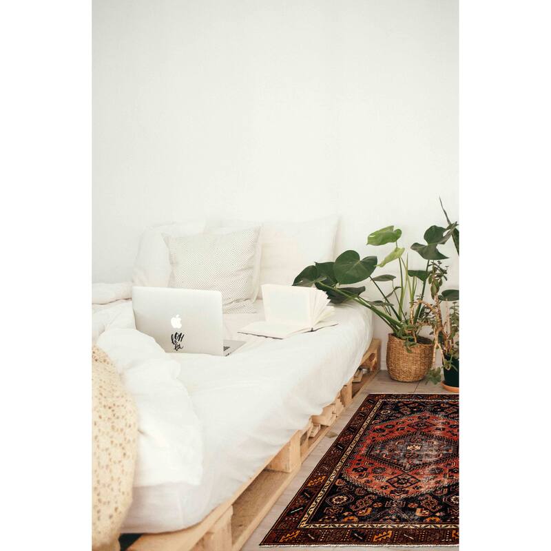 ECARPETGALLERY Hand-knotted Andelz Red Wool Rug - 3'10 x 6'4