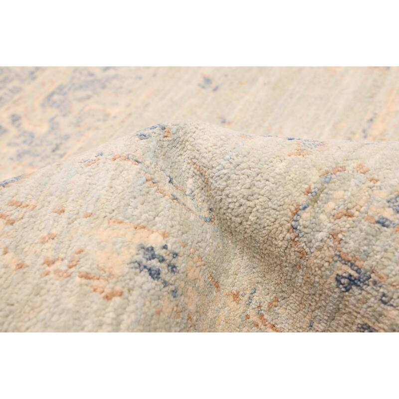 ECARPETGALLERY Hand-knotted Jules Serapi Blue Wool Rug - 8'11 x 12'0