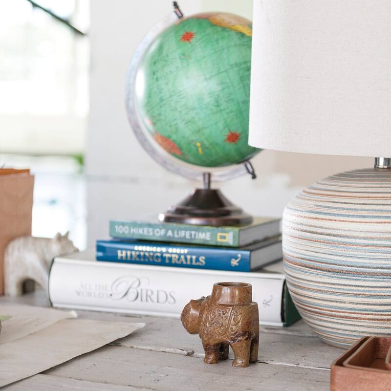 Carved Soapstone Animal Tealight Candle Holder - 4.0"L x 2.5"W x 4.0"H