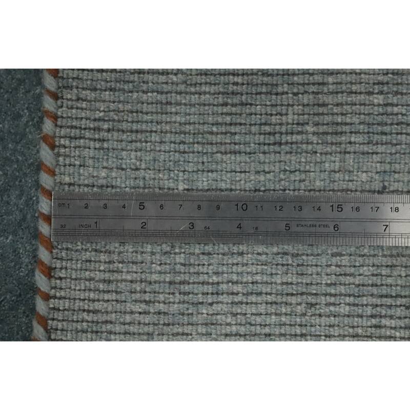 Hand Knotted Oriental 100% Wool Carpet Tribal Tribal Navy Blue & Blues Gabbeh Area Rug - 9' 10'' X 8' 0''