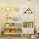 preview thumbnail 16 of 16, Versatile Children's Bookshelf with House-Shaped Design, Multi-Functional Storage for Books and Toys, Adjustable Placement