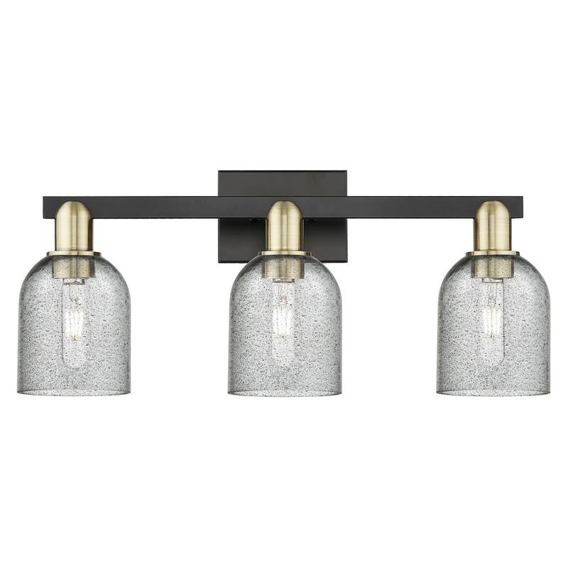 Innovations Lighting 716-3W-11-24 Caledonia Vanity Caledonia 3 Light - Black Antique Brass / Charcoal
