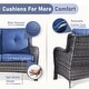 preview thumbnail 5 of 22, Outdoor Furniture Loveseat Couch High Back Wicker Sofa