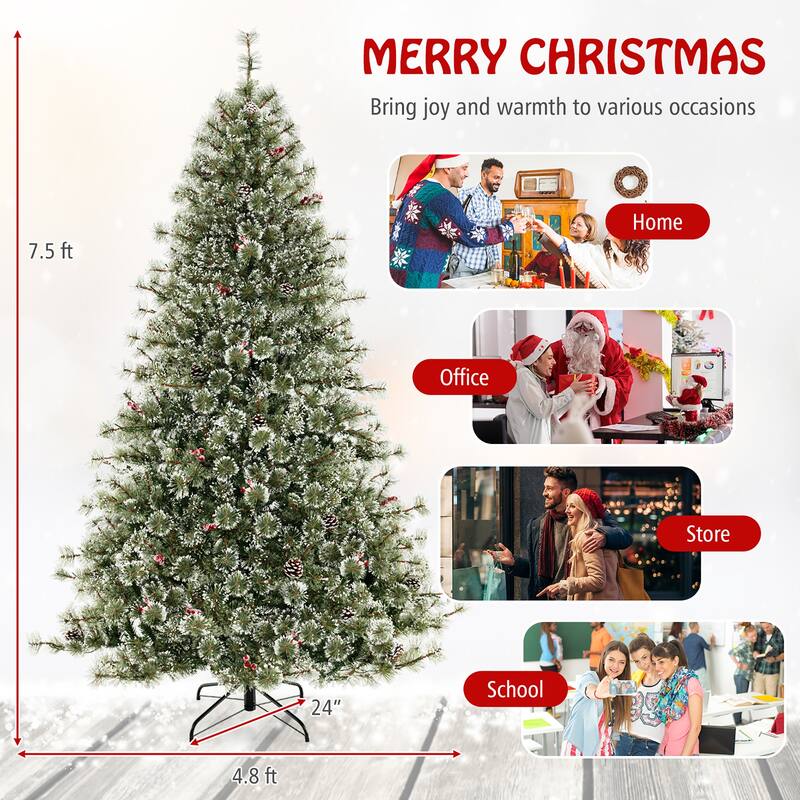 Gymax 7.5 FT Artificial Christmas Tree w/ Quick Power Connector 1086 - See Details