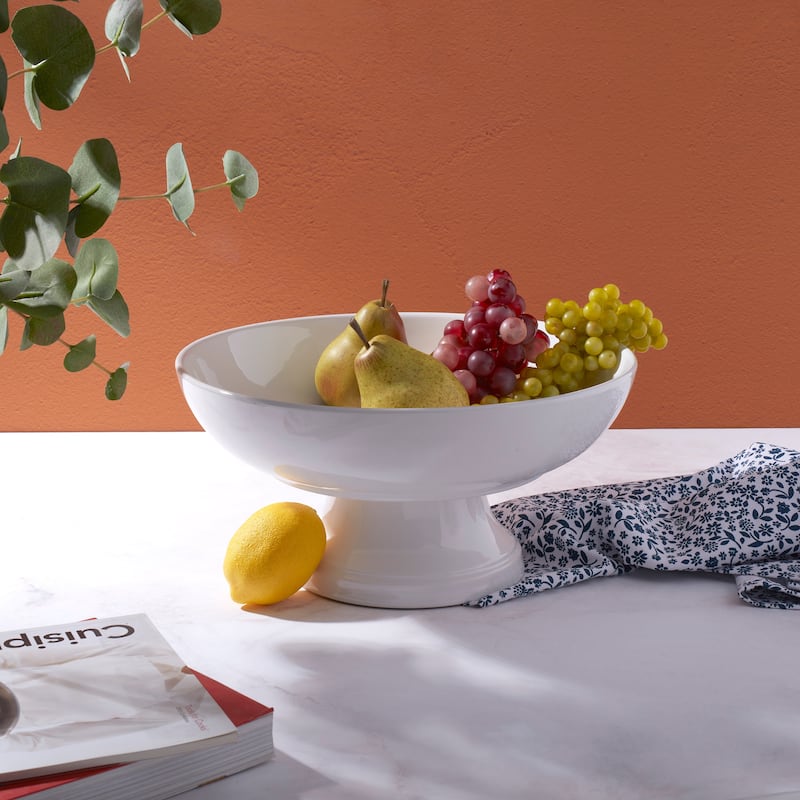 Denmark Tools for Cooks White Ceramic Footed Fruit Bowl