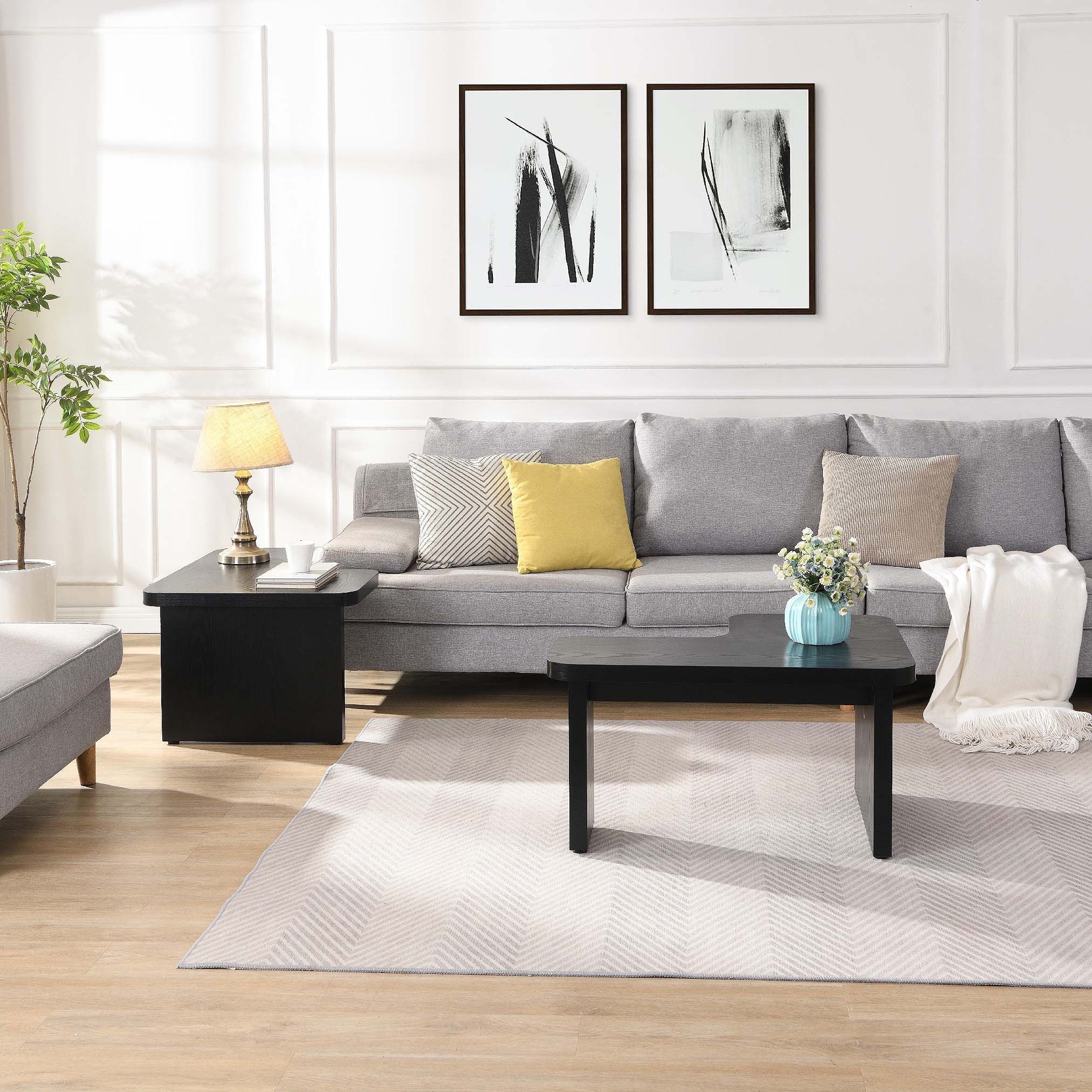 Versatile Detachable Wood Coffee Table for Various Spaces