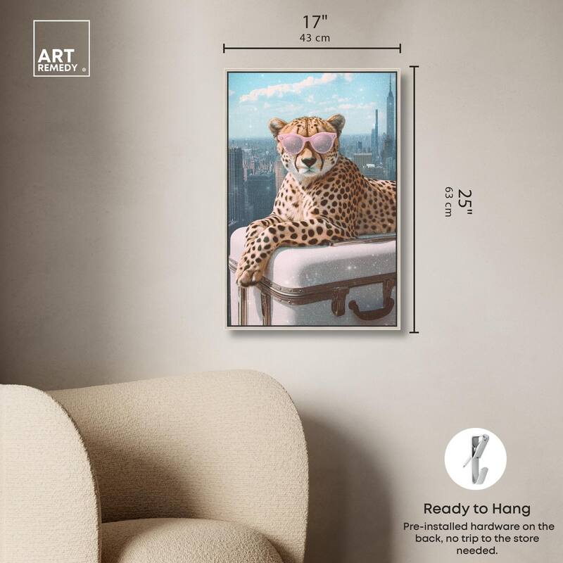 Cheetah Luggage NYC Canvas by Art Remedy