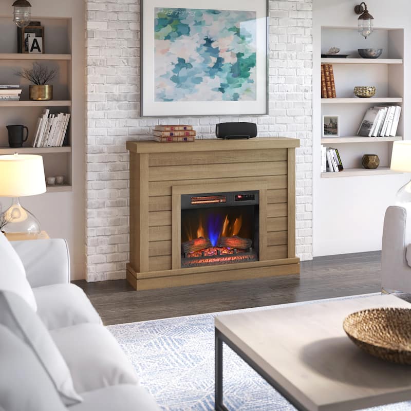 duraflame® Shiplap Wall Mantel Electric Fireplace