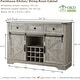 preview thumbnail 2 of 8, Farmhouse Bar Cabinet, Coffee/Wine Bar Cabinet w/Wine & Glass Rack
