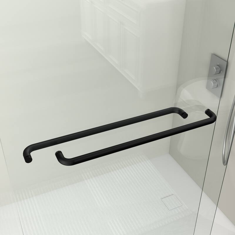 Anmytek 60x72 in Semi-frameless Double Sliding Shower Door