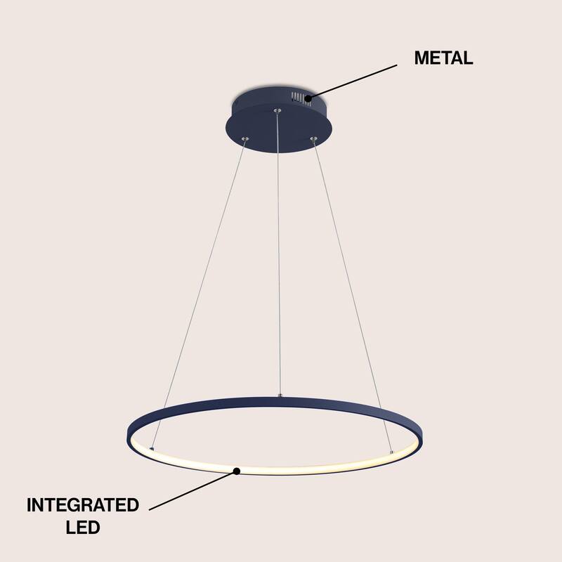 Kinsley Modern Bohemian Iron Integrated LED Pendant by JONATHAN Y