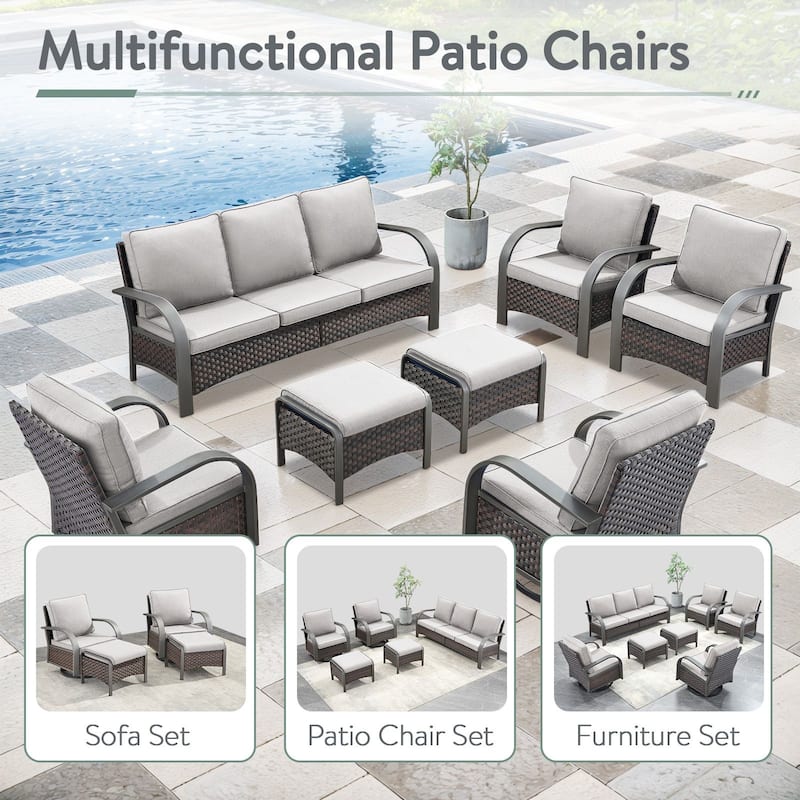 Outdoor Patio Chair with Fire Pit Table Set
