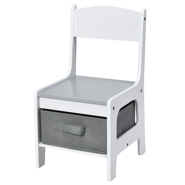 Kids table chairs set with storage boxes blackboard whiteboard drawing sales