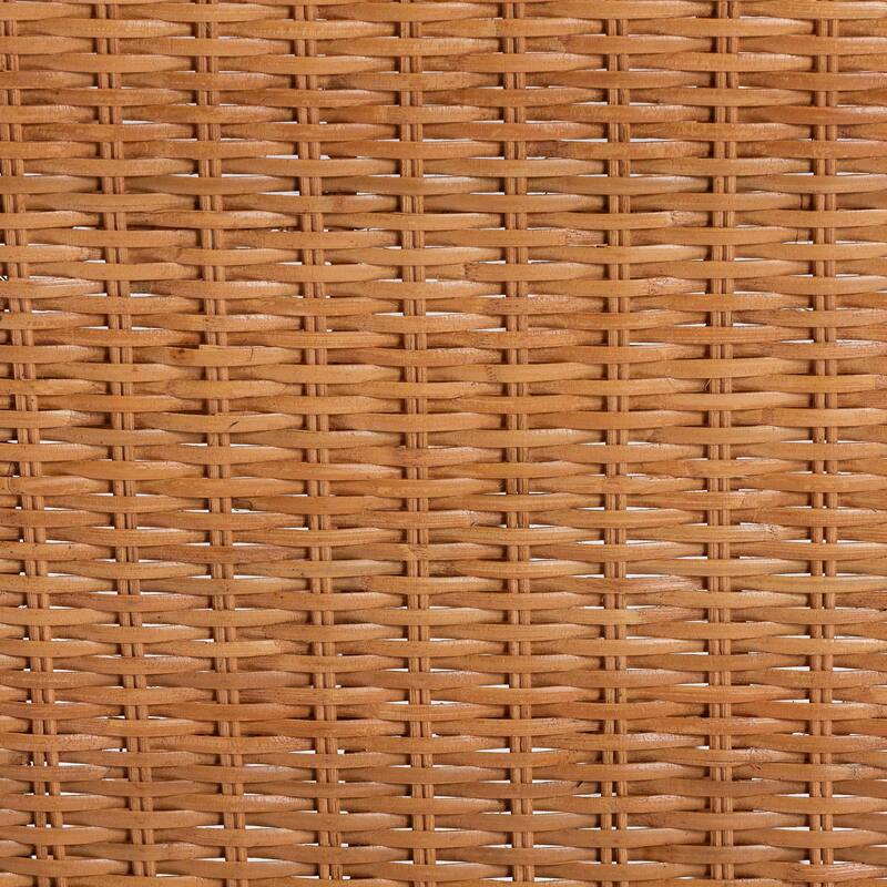 Abia Natural Rattan Dining Chair - Handwoven Wicker Accent Side Chair with Bow and Ribbon Design, Artisanal Seating