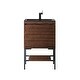 preview thumbnail 20 of 19, James Martin Vanities Mantova 23.6" Single Vanity Cabinet, Mid-Century Walnut Matte Black Base, Charcoal Black Top