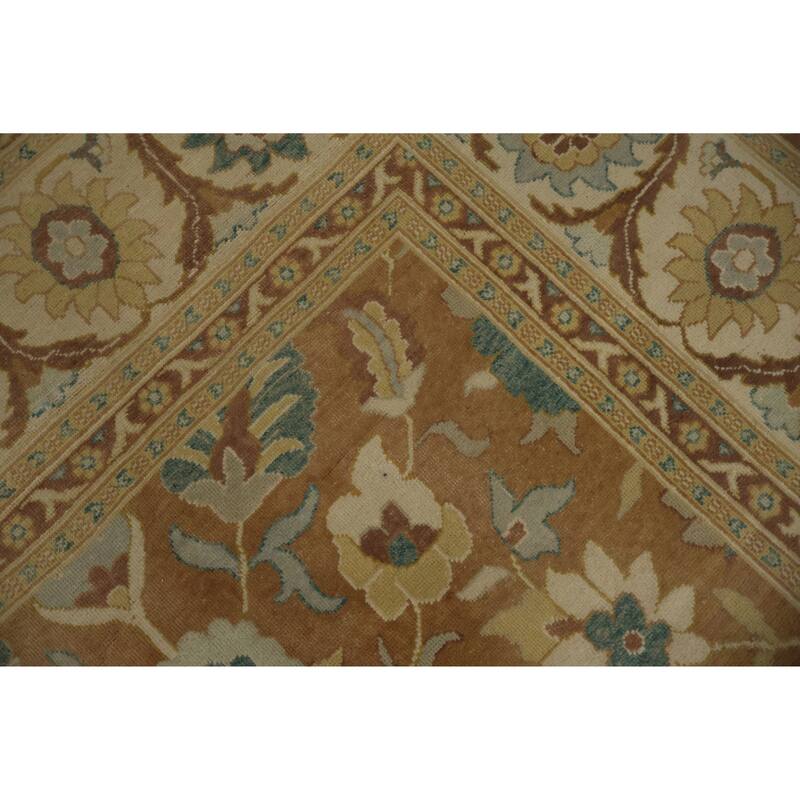 Hand Knotted Oriental 100% Wool Carpet Traditional All-Over Oranges & Rust Ziegler Area Rug - 17' 11'' X 9' 10''