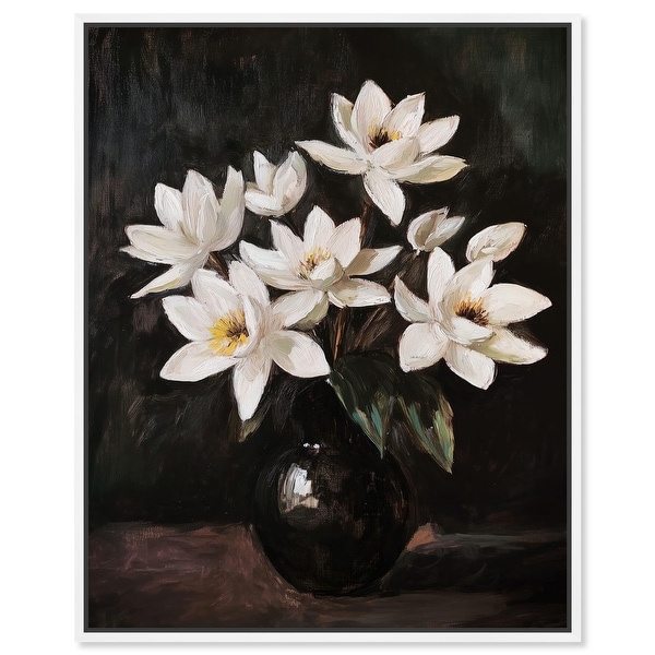 ReflectionArt No.59『AIR』white clover神奈備命 Chiaroscuro Flowers Canvas by Art Remedy - Bed Bath & Beyond