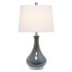 preview thumbnail 16 of 26, 26.25 in. Aqua Ceramic Tear Drop Shaped Table Lamp