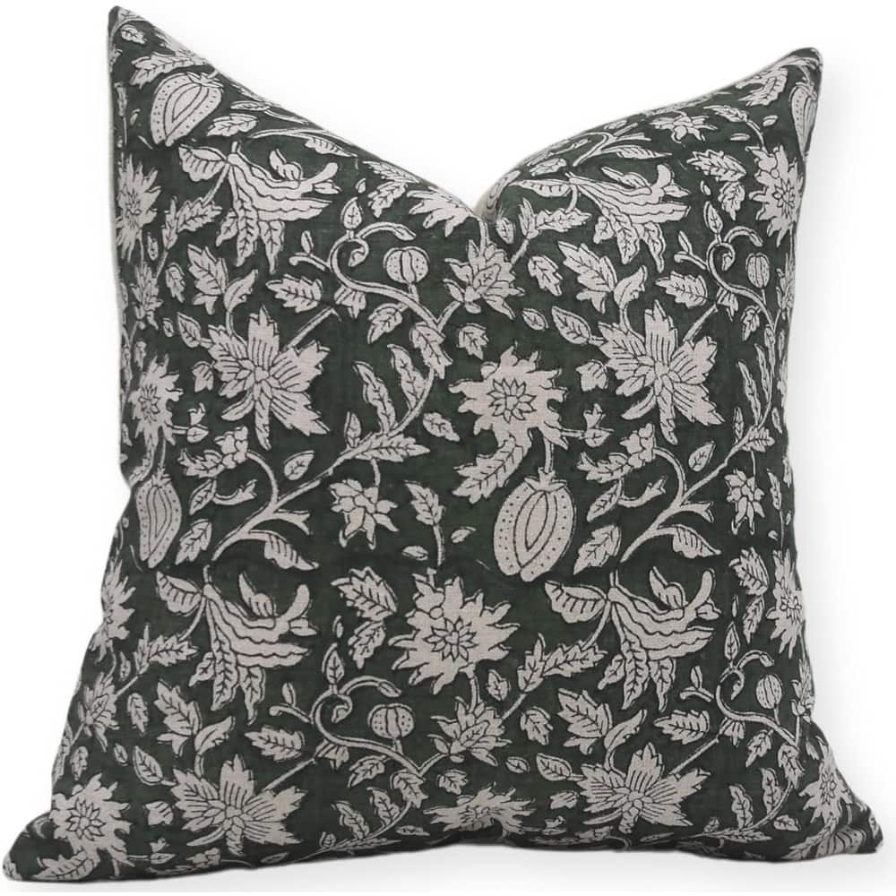 Fabdivine Linen Bohemian Block print pillow Cover