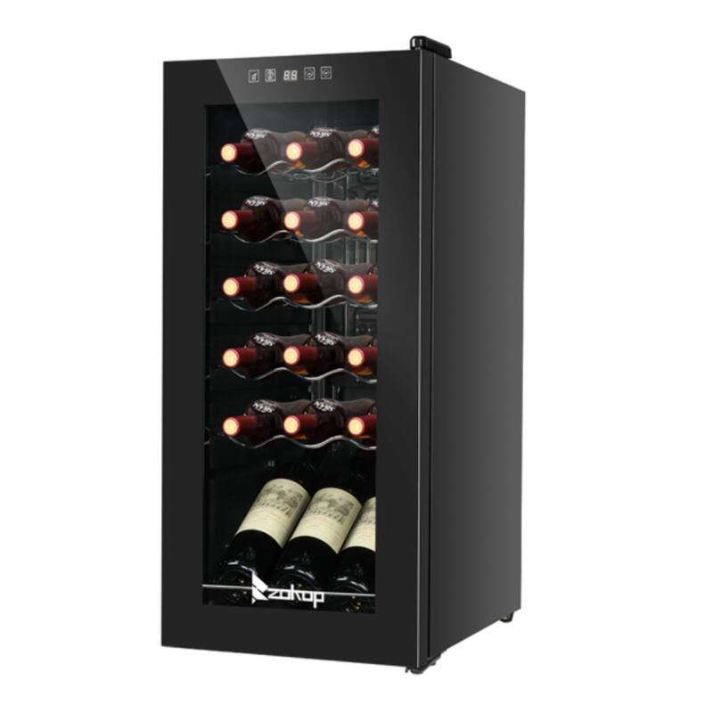 15V /60Hz 18 Bottle/1.8Cu.Ft/52L/ Compressor Wine Cabinet Black - 13.58 x 17.72 x 30.31