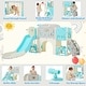 preview thumbnail 3 of 24, Modern Freestanding Toddler Slide Set 11 in 1