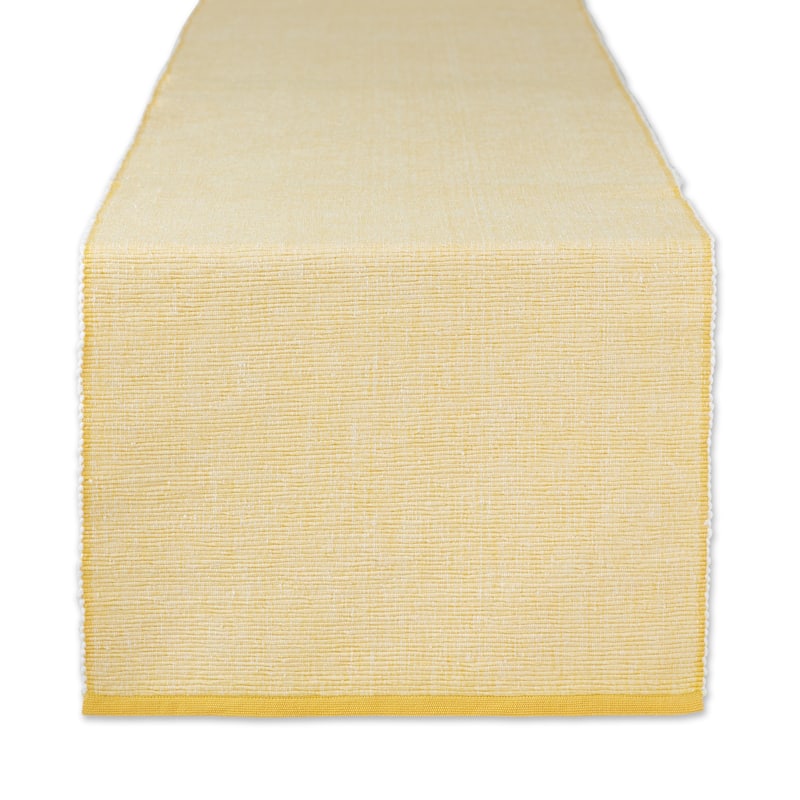DII Mineral Eco-Friendly Chambray Fine Ribbed Table Runner 13x72 inches - Honey Gold